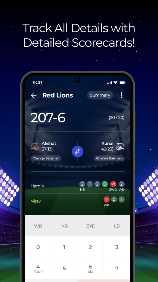 Crickstars-Cricket Scoring App screenshot
